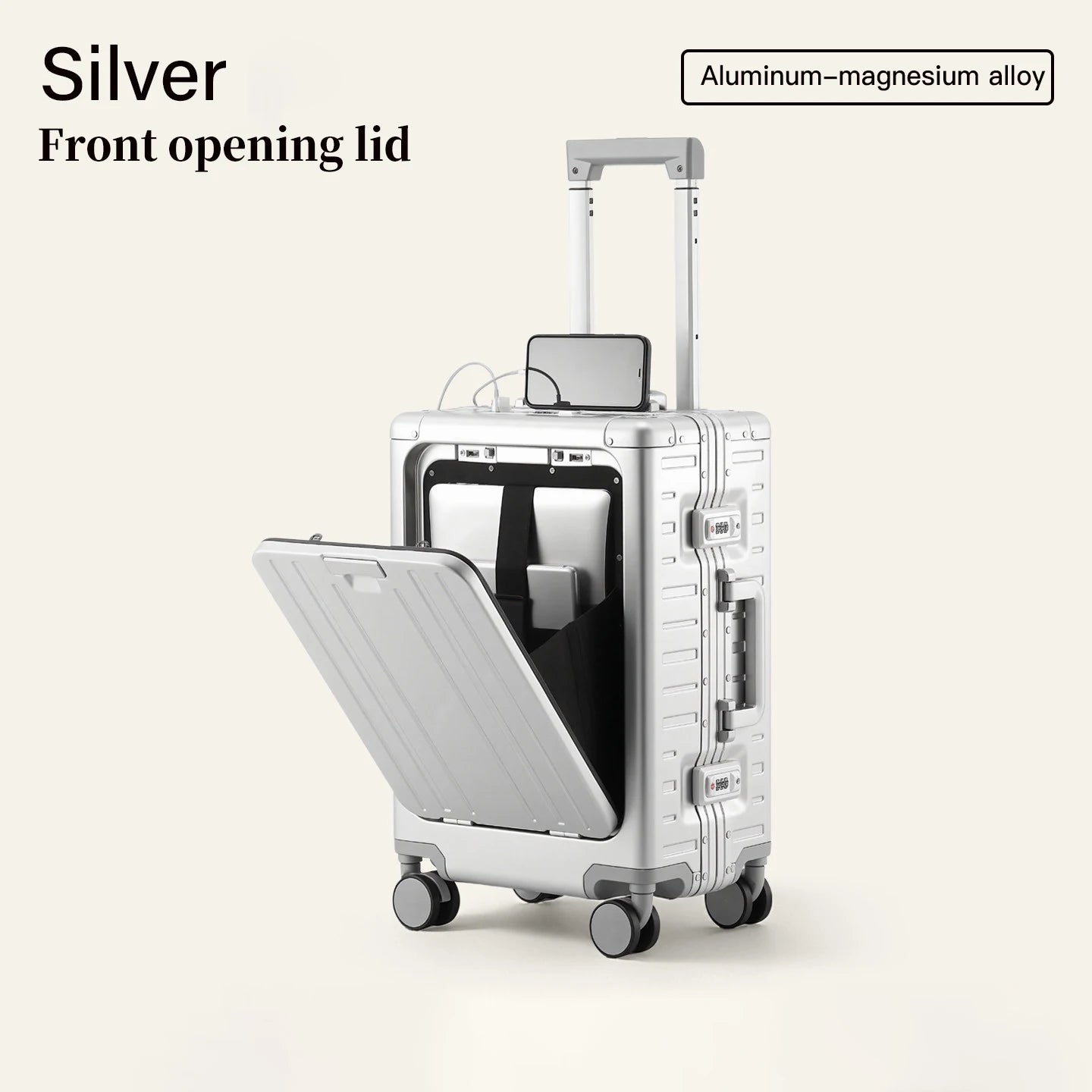 Bagage à Main Premium avec Ouverture Frontale, Assise Renforcée & Serrure TSA