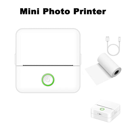 Mini Imprimante Thermique Portable Bluetooth 57mm Sans Encre pour DIY