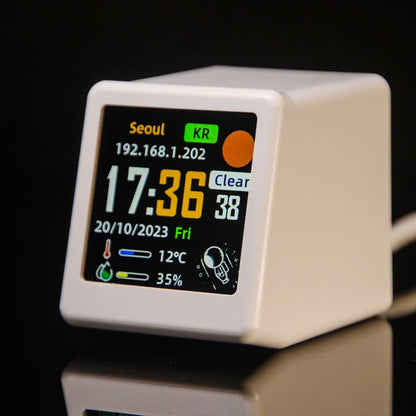Station Météo Horloge Réveil WiFi Intelligente pour Bureau et Maison