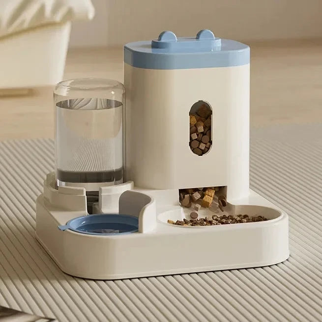 Fontaine Distributeur Automatique 2-en-1 pour Chien & Chat