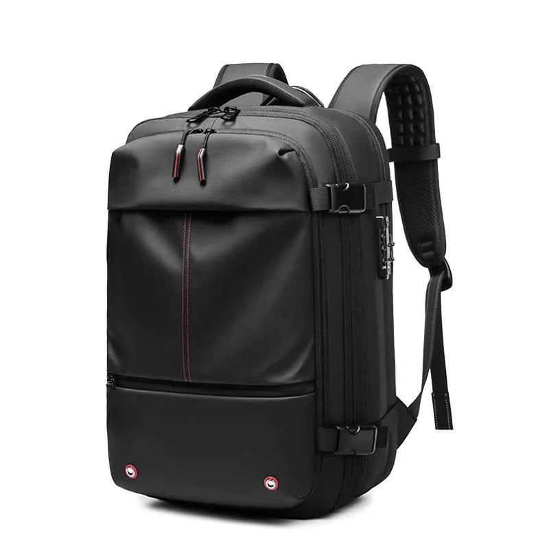 Sac à Dos de Voyage avec Compression Sous Vide 40L Extensible, Anti-Vol, USB, Compartiment Laptop