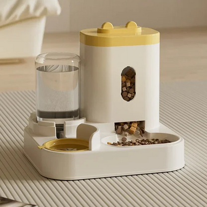 Fontaine Distributeur Automatique 2-en-1 pour Chien & Chat