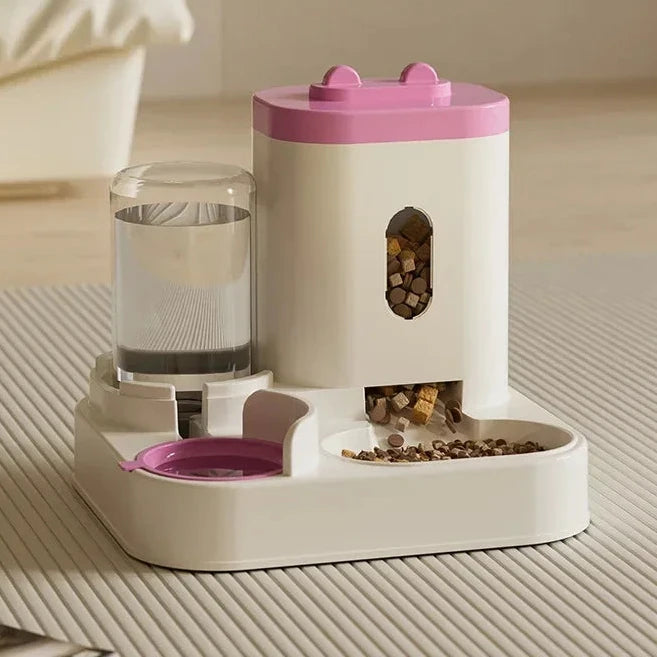 Fontaine Distributeur Automatique 2-en-1 pour Chien & Chat