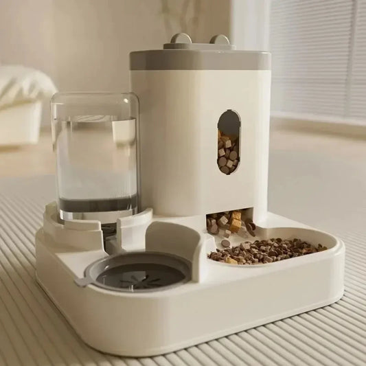Fontaine Distributeur Automatique 2-en-1 pour Chien & Chat