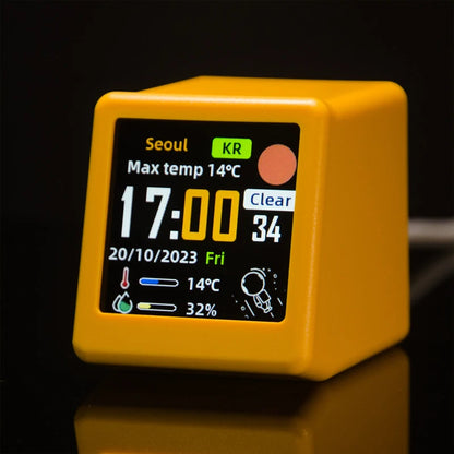 Station Météo Horloge Réveil WiFi Intelligente pour Bureau et Maison