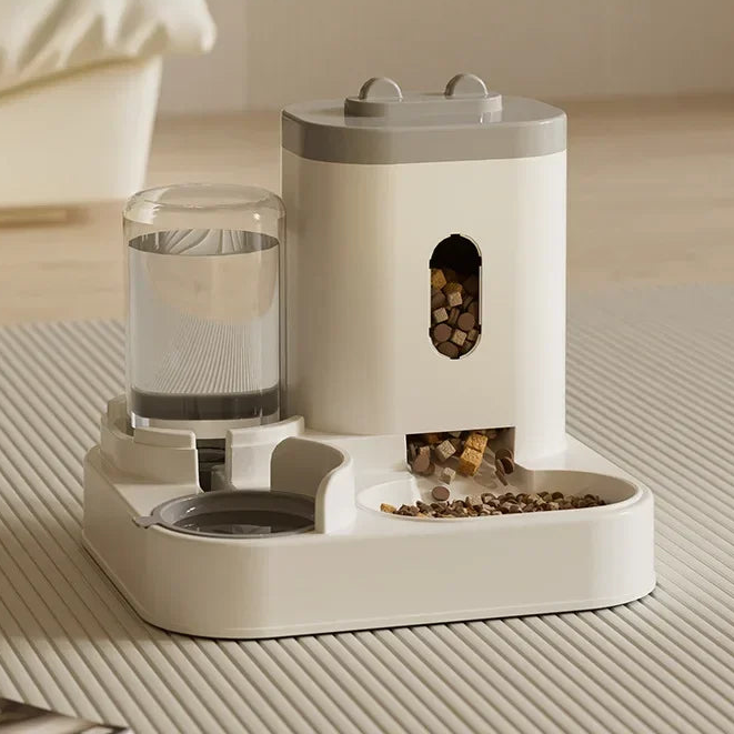 Fontaine Distributeur Automatique 2-en-1 pour Chien & Chat