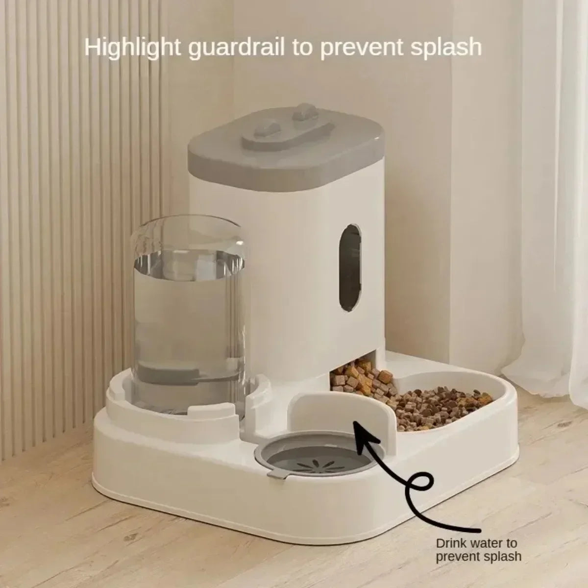 Fontaine Distributeur Automatique 2-en-1 pour Chien & Chat