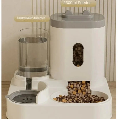 Fontaine Distributeur Automatique 2-en-1 pour Chien & Chat