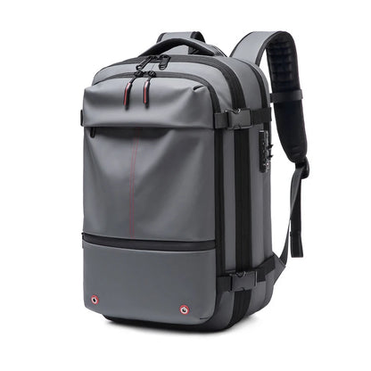 Sac à Dos de Voyage avec Compression Sous Vide 40L Extensible, Anti-Vol, USB, Compartiment Laptop