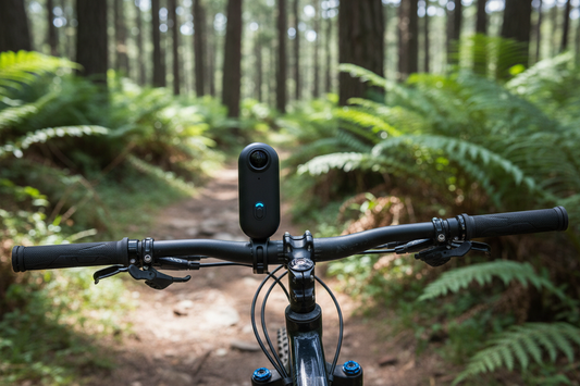 Caméra réelle guidon VTT trail