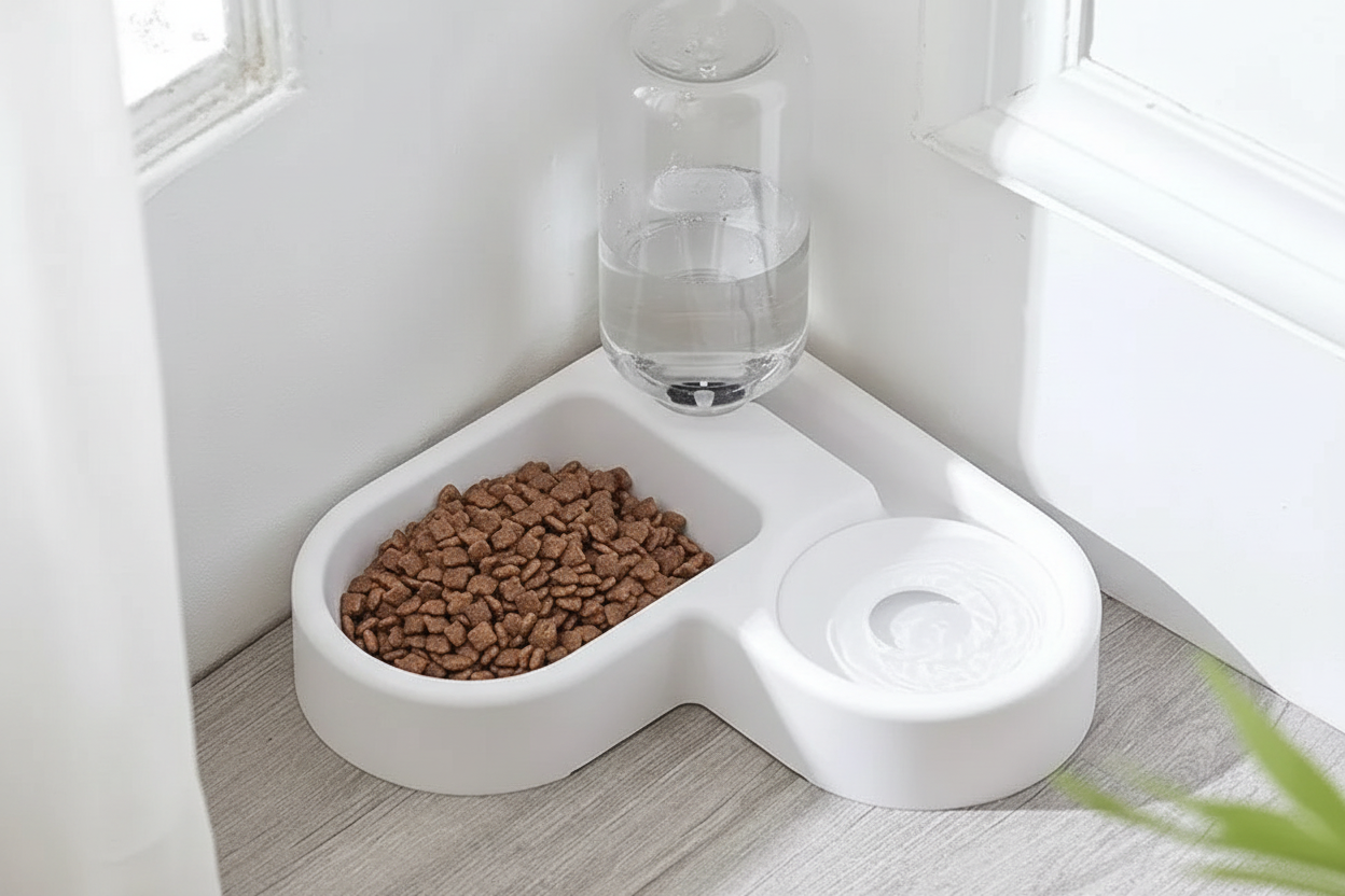 Détail gamelle eau et nourriture