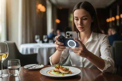Foodie photographiant un plat