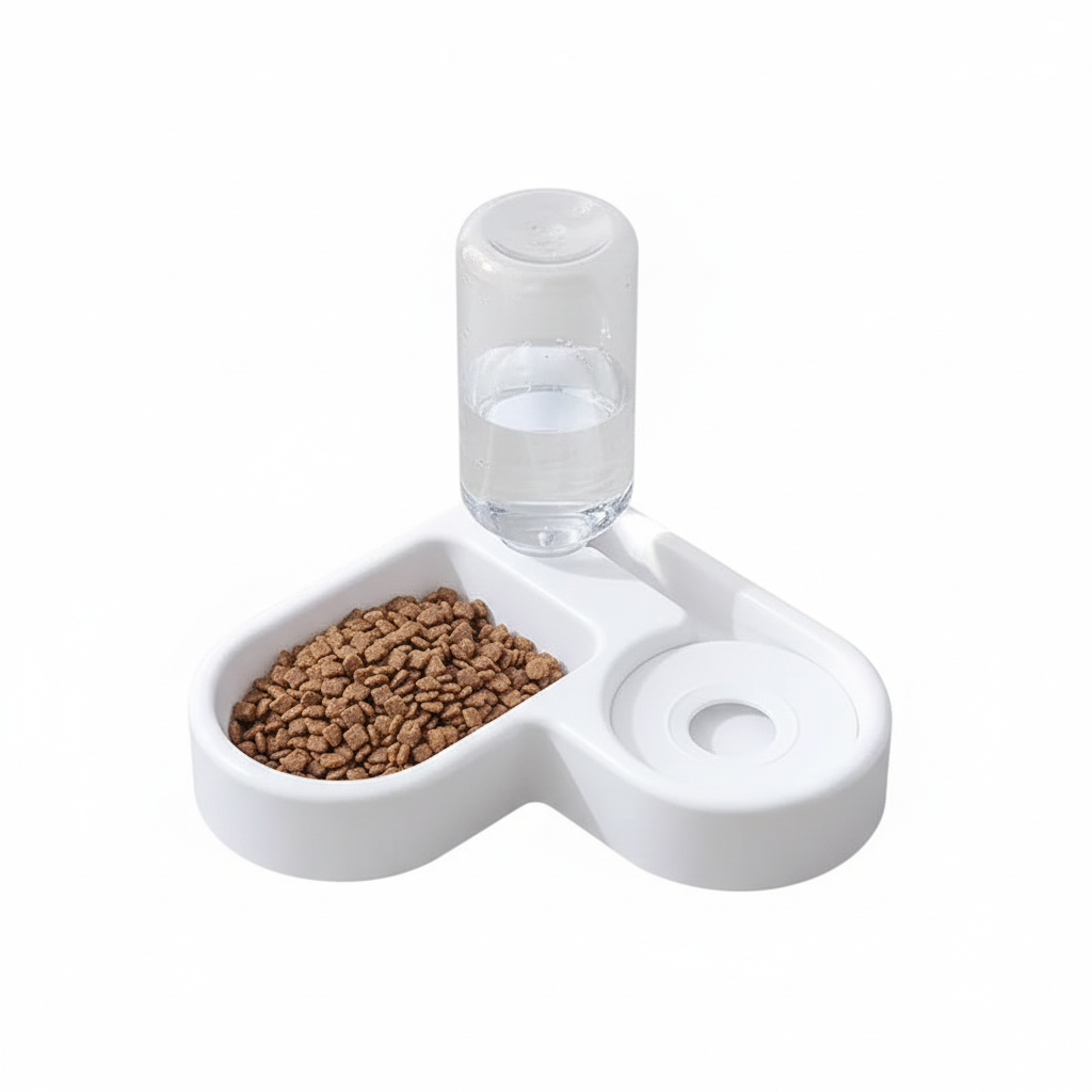 Gamelle Double pour Chat et Chien sur fond blanc