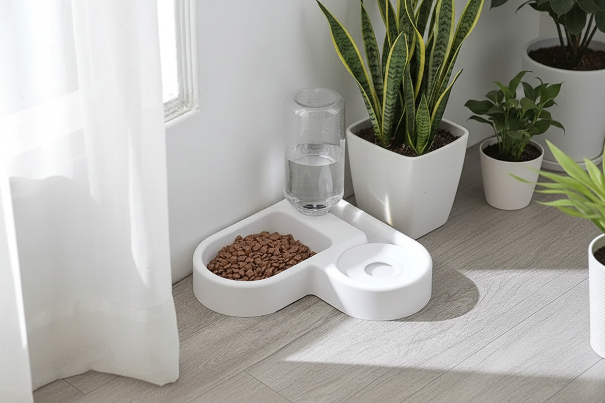 Gamelle installée coin appartement