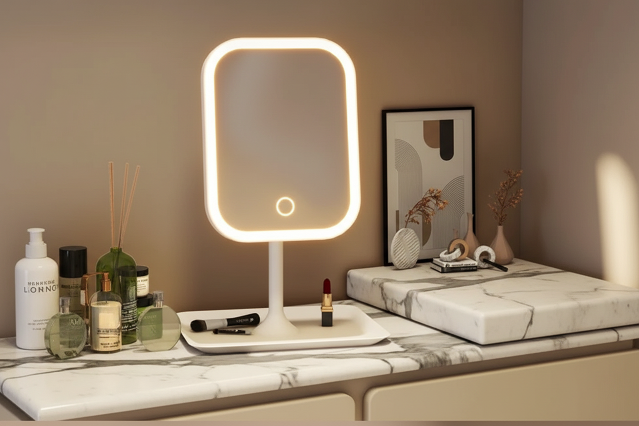 Miroir LED couleur blanche
