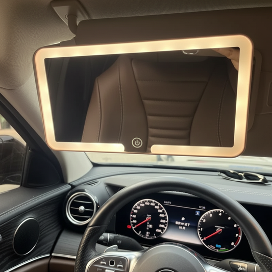 Miroir monté sur pare-soleil