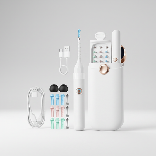 Nettoyeur d'Oreilles Visuel Intelligent sur fond blanc