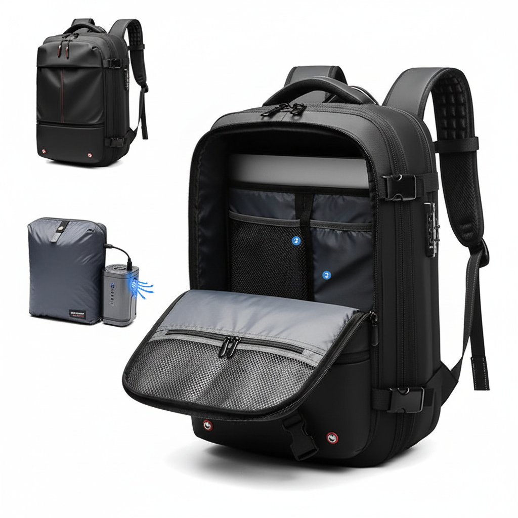 Sac à Dos de Voyage avec Compression Sous Vide - Photo Produit