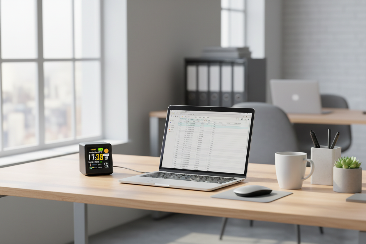 Station météo sur bureau office