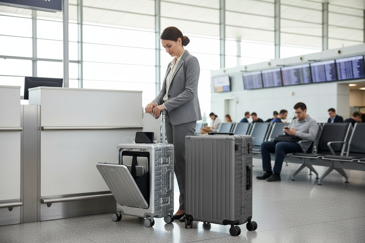 Valise aluminium - Ouverture frontale